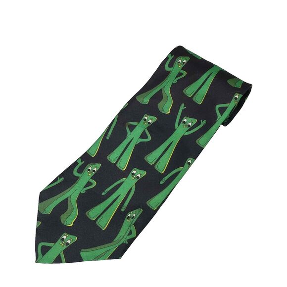 Ralph Marlin Other - Vintage Gumby Neck Tie Ralph Marlin Mens 1995 Graphic All Over Print USA Made